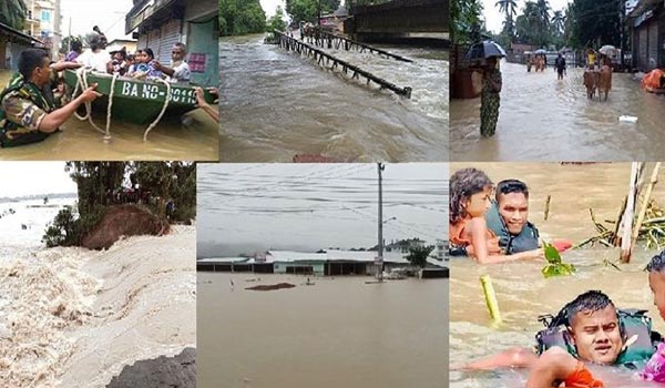 ভয়াবহ বন্যায় বিপর্যস্ত জেলাগুলোর সর্বশেষ চিত্র