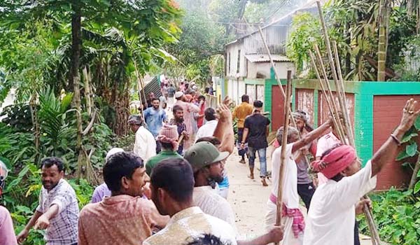 হবিগঞ্জে ৩ ঘণ্টাব্যাপী সংঘর্ষ ফেসবুক পোস্ট নিয়ে