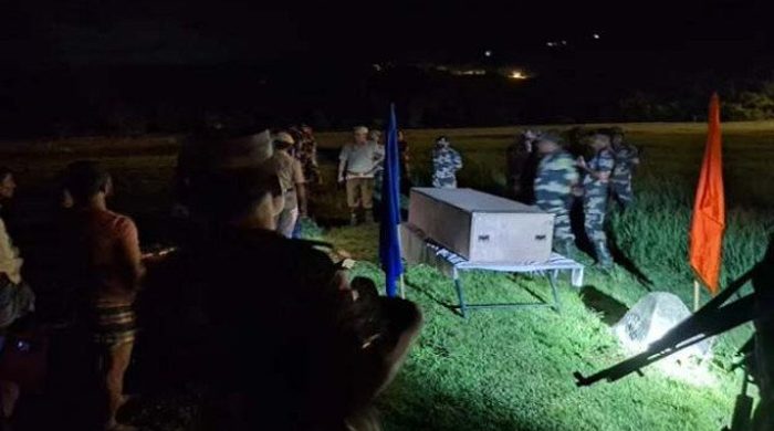 কানাইঘাট সীমান্তে নিহত বাংলাদেশির লা শ হস্তান্তর করল বিএসএফ