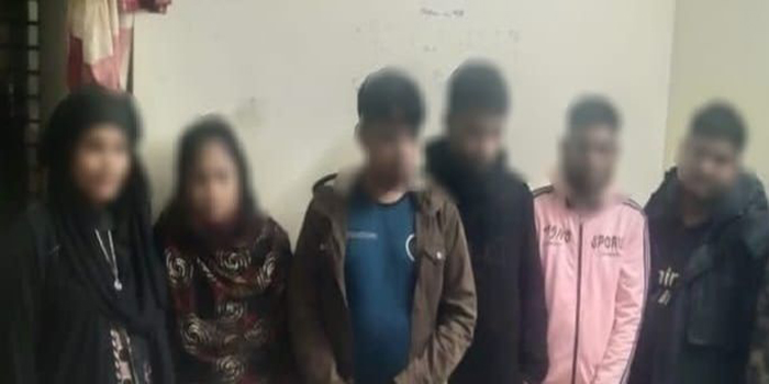 অনৈতিক কাজে জড়িত থাকার অভিযোগে ০৬ জন গ্রেফতার