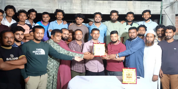 শাহপরানে বাহুবল ইউনিক ক্লাব কতৃক প্রবাসী কামাল হোসেন সংবর্ধিত
