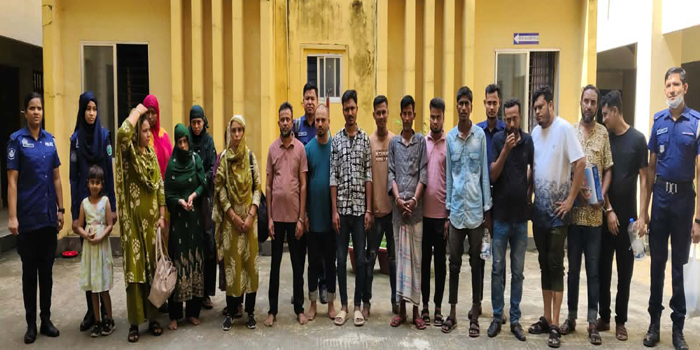 গোয়াইনঘাটে মানবপাচার চক্রের সদস্যসহ ১৯ জন আটক