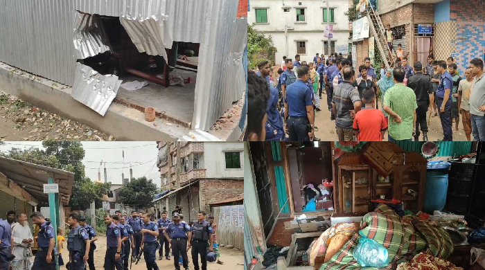 নারায়ণগঞ্জে দুপক্ষের সংঘর্ষে বাড়িঘর ভাঙচুর, আহত ২০