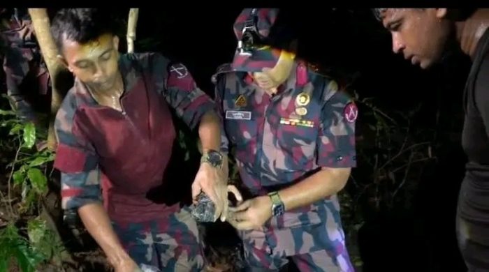 সাতছড়ি বনে মাটির নিচে মিলল ৬ পিস্তল ও গুলি