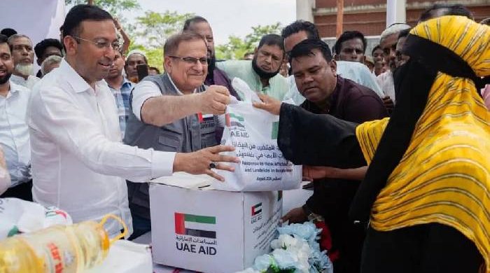 সিলেটে বন্যায় ক্ষতিগ্রস্ত ১,৫০০ পরিবারের পাশে সংযুক্ত আরব আমিরাত