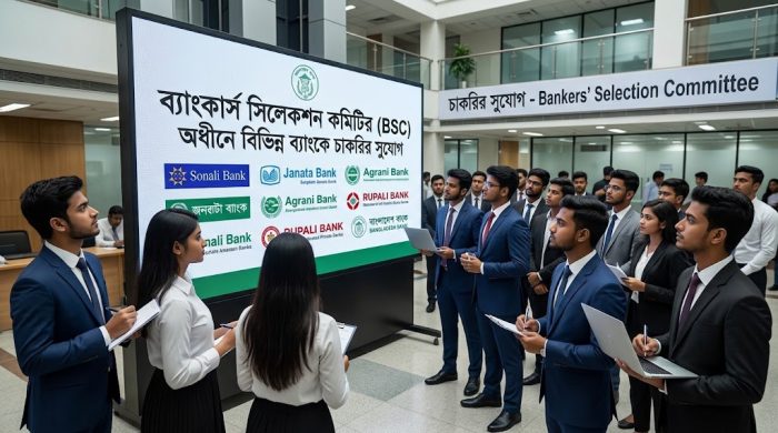 ব্যাংকার্স সিলেকশন কমিটির বিভিন্ন ব্যাংকে চাকরির সুযোগ make a ai poto