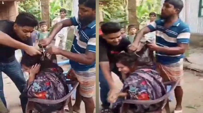 চুল কেটে প্রবাসীর স্ত্রীকে নির্যাতন
