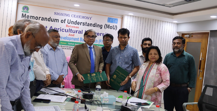 সিকৃবি ও এফআইভিডিবির মধ্যে সমঝোতা স্মারক স্বাক্ষর